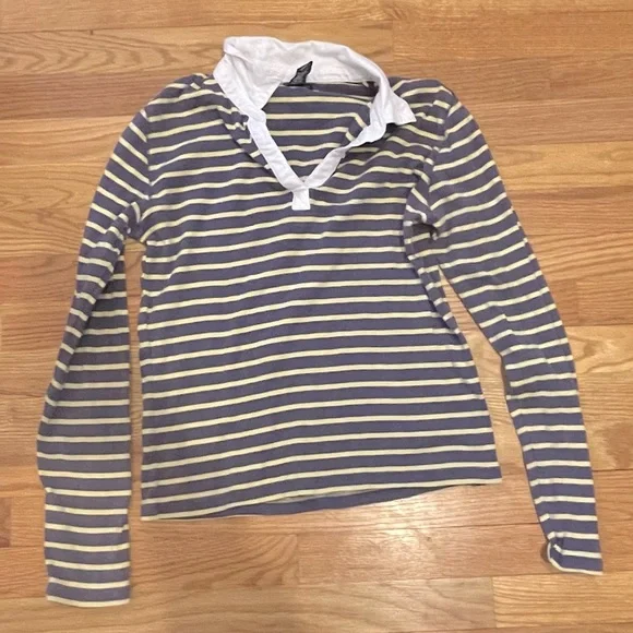 Vintage 90s American Eagle Outfitters Rugby Long Sleeve Shirt - Picture 1 of 4